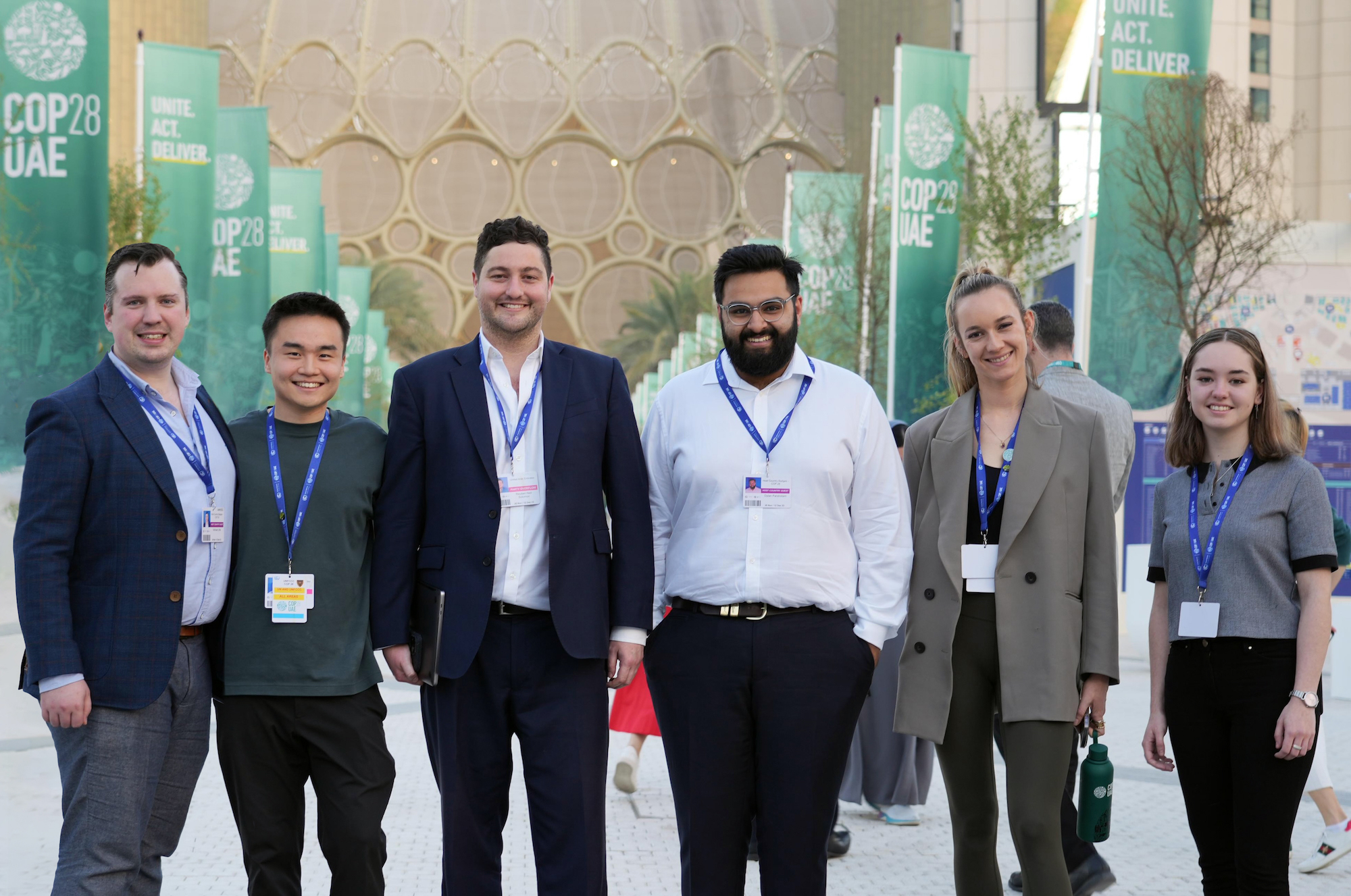 Ridgeway Middle East COP28 Team with Founder Reuben Solomon and Creative Director Andrew Wong